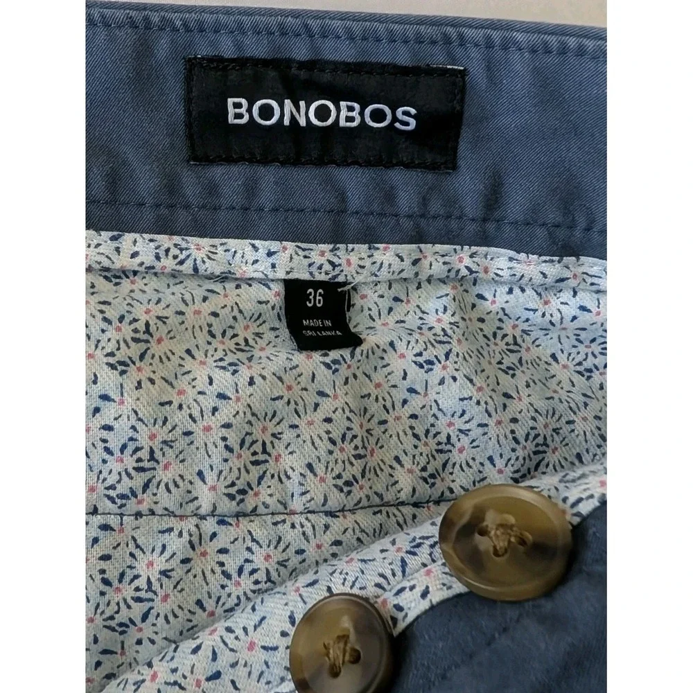 Lot of 2 Bonobos Stretch Chino Shorts Men's 36 Blue Rust 10